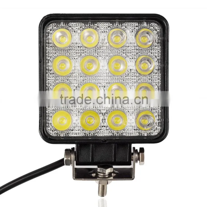 4.3 inch 48W waterproof led work light used in tractor/off road