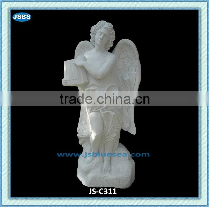 garden white marble life size angel statue
