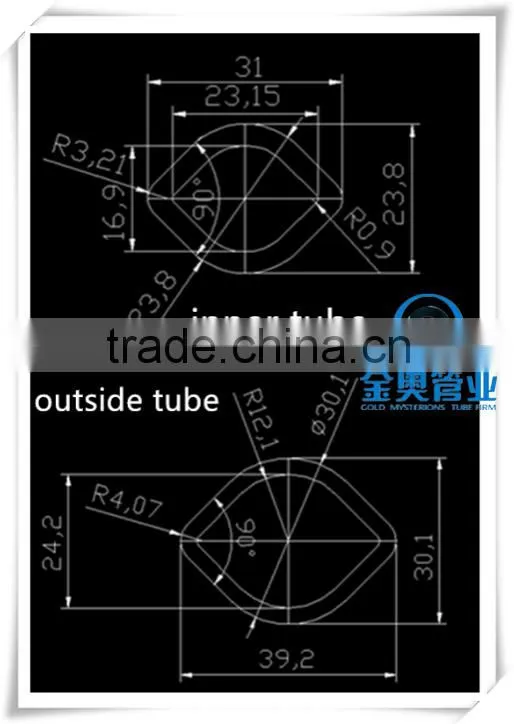 Lemon Shape Seamlss Steel Pipe and Tube for Agriculture machine part