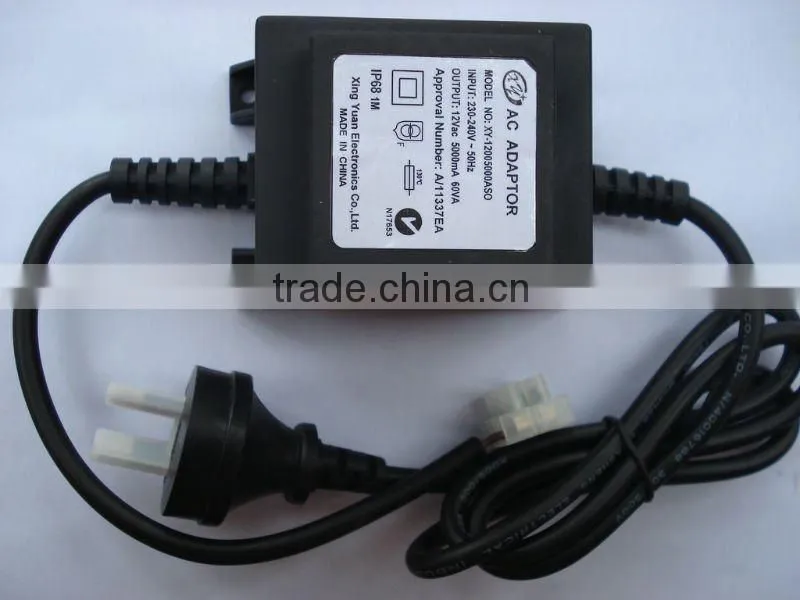 Waterproof transformer for Garden Lighting with IP68 rating