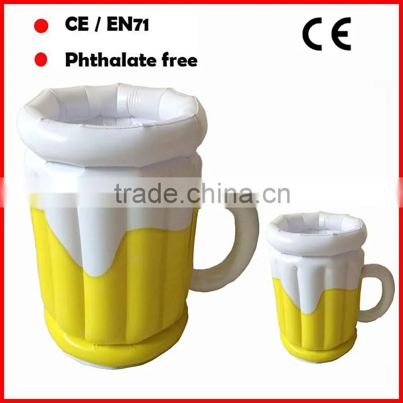 pvc floating cup holder/inflatable can base/inflatable cup base