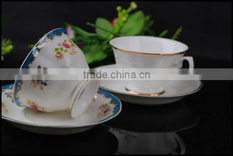 High-grade Romantic colourful handpaingting porcelain coffee cup with beautiful design