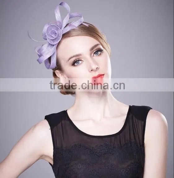 Mini fascinator hats with bow decorate with feather