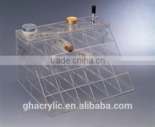 GH-RZ122 trapezium style clear acrylic makeup storage box,acrylic storage box