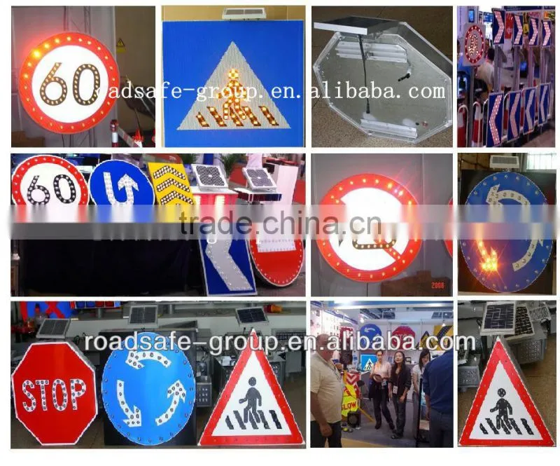 Solar Traffic Warning Sign with super brightness led
