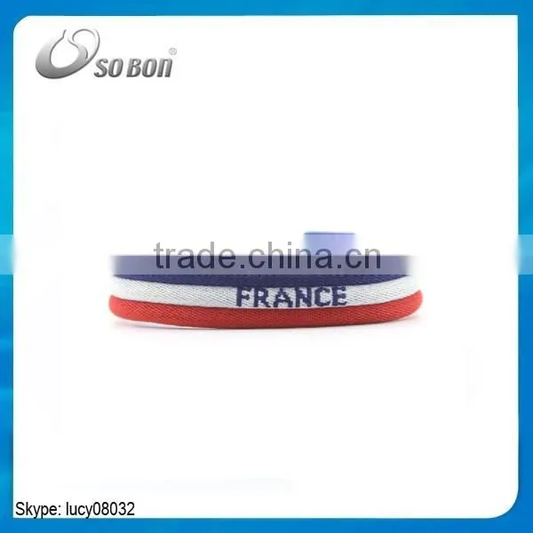 2016 sport bracelet, health negative ion sports country flag silicone bracelets