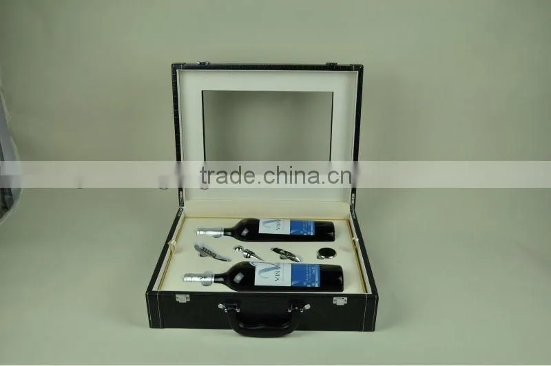 Newest leather wine accessories box design