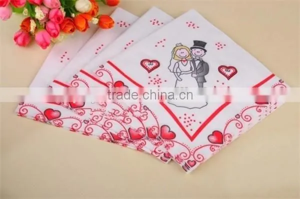 20 pcs Bride and Groom Paper Napkin for Wedding Party Decoration Supplies