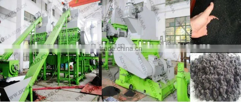 used tire cutting machine in tire recycling machinery