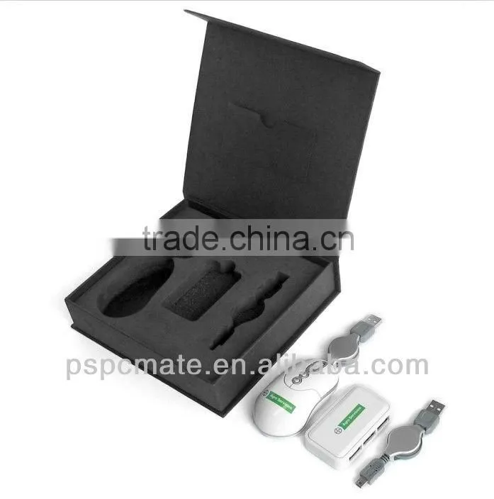 mouse and hub 2 in 1 gift black box gift set