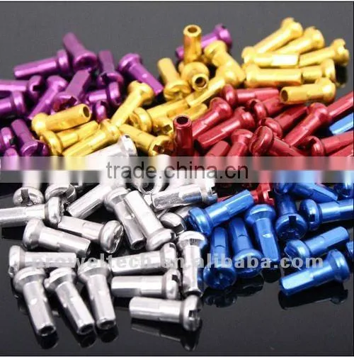 Motorcycle aluminum wheel nipples