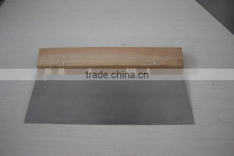 Carbon steel blade scraper with wooden handle