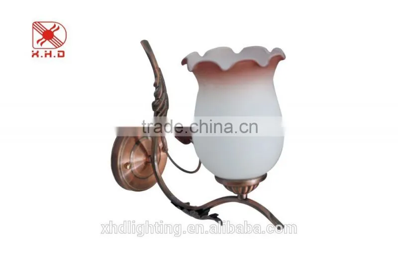Retro Chandelier Pendant Light with Ivory Flower Glass Lamp Shade in Coozen Factory
