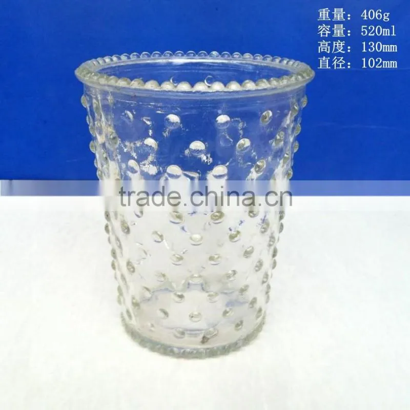 130ml 360ml wide mouth glass candle holder