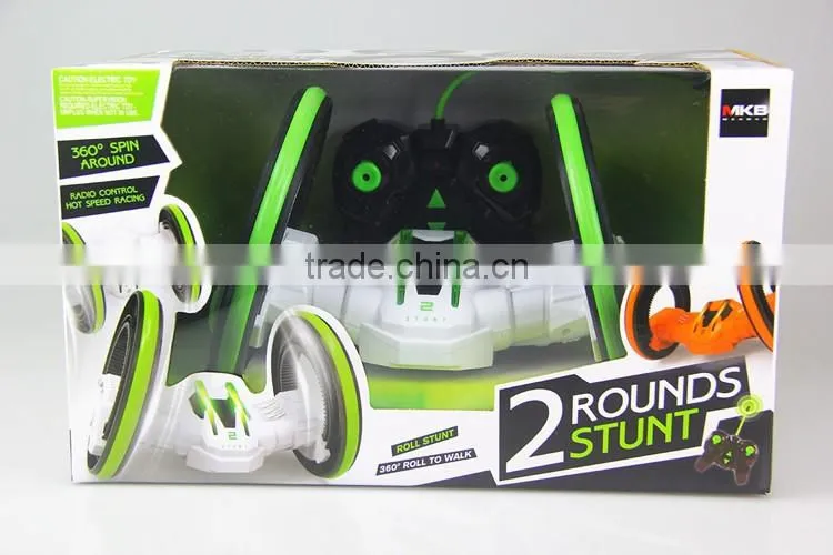 Double-wheel rc stunt toy car 360 degrees,4.8V remote control toys