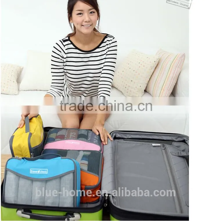 Hot new design portable zipper tote trip clothing storage bags Large size foldable net pouch