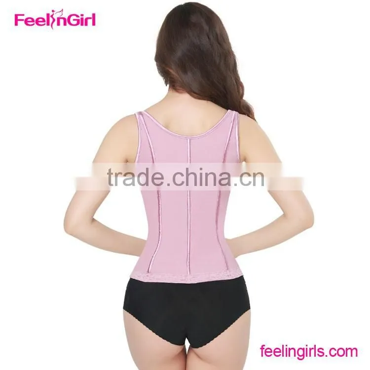 Women sexy latex waist slimming girdle corset
