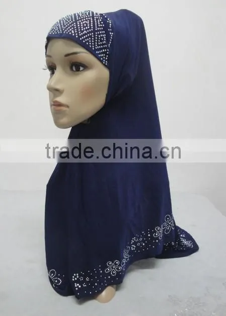H192 latest muslim hijab with rhinestones