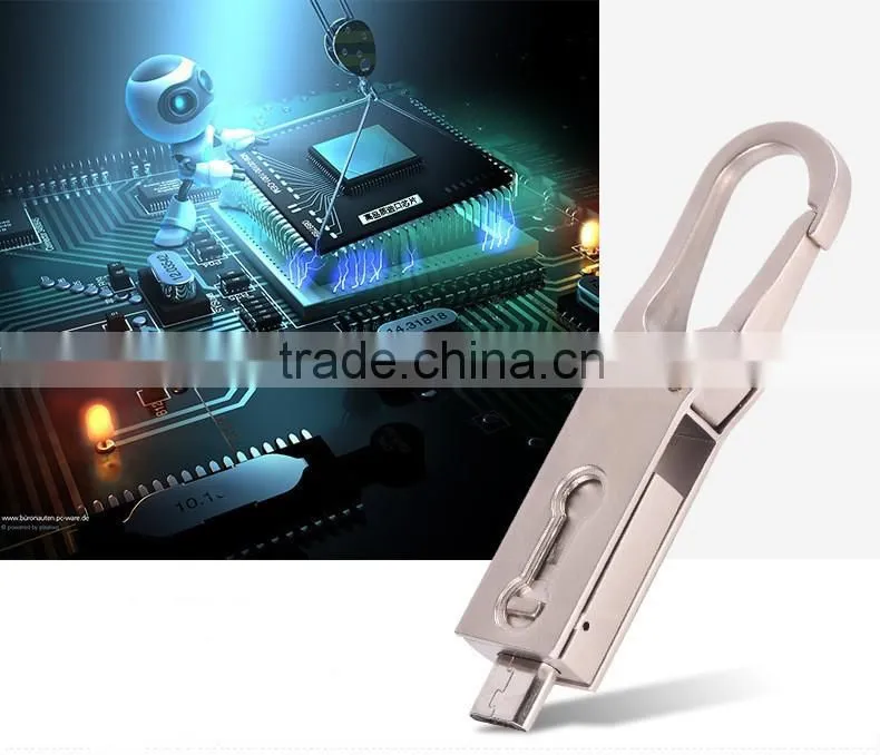 Metal material with key chain usb power adapter