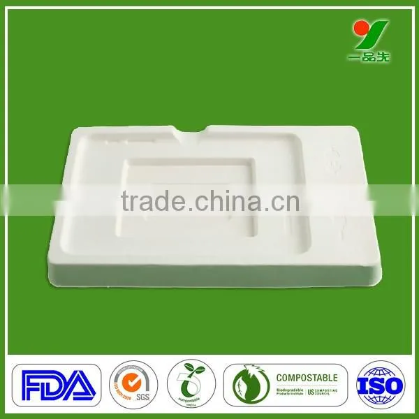 High Quality OEM 90days Biodegradable Chic Packing Sugarcane Bagasse Molded Pulp Electronic Component SD Card Packaging Tray