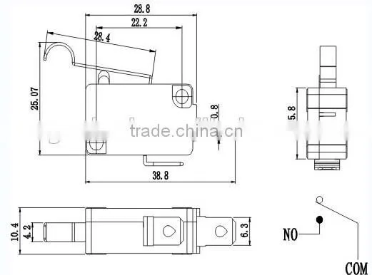 KW01 SNAP action micro switch IP40