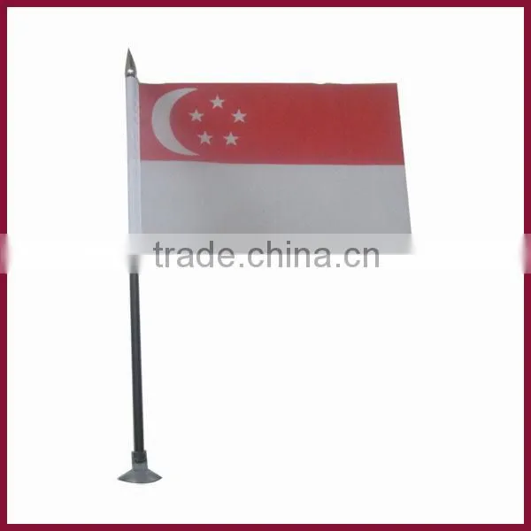 DecoratIve wholesales 170T polyester fabric small size Brazil table stand flag