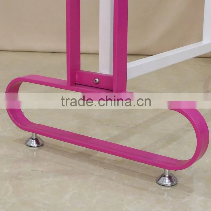 Factory Clothes Display Rack pink garment display stand for lingeries gearment store