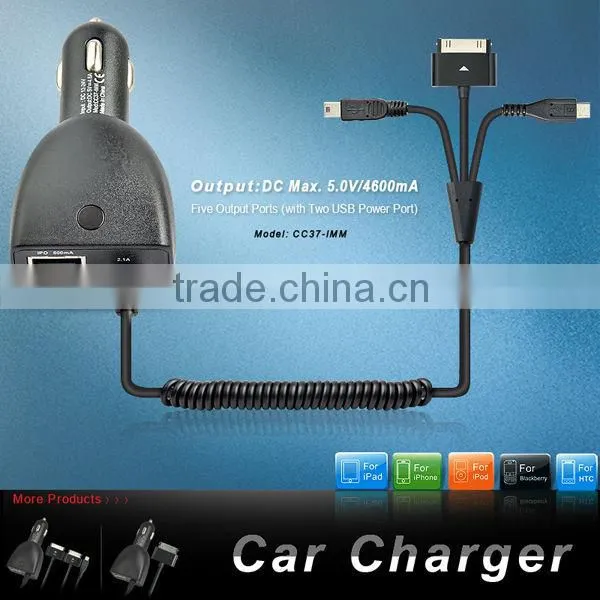New items !! Electric Type and Mobile Phone Use multi usb ports car charger