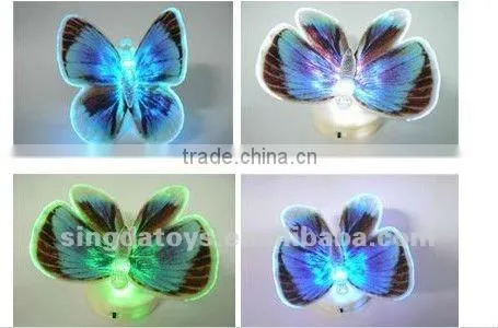 Blue with light toys fiber optic butterflies on sticks