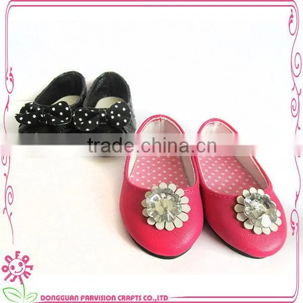 Customize doll shoes wholesale, handmade pu doll shoes