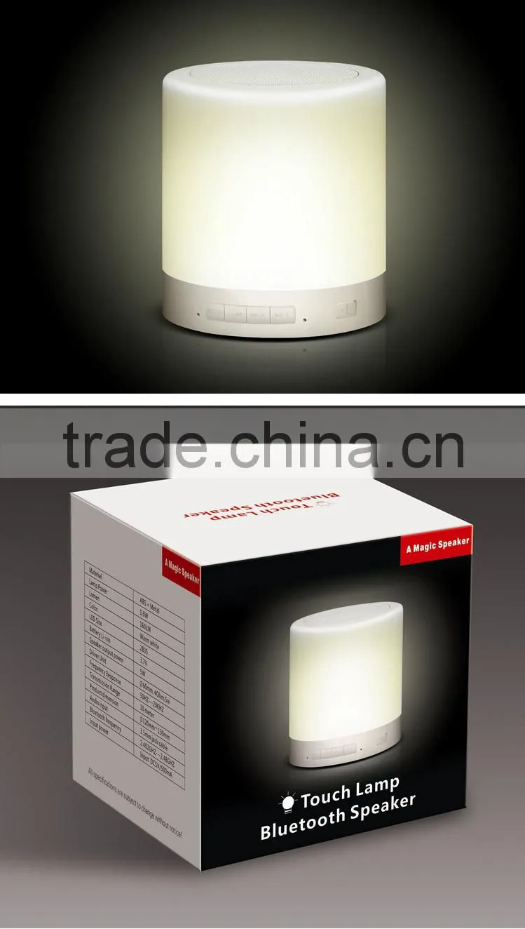Hot selling Hands-free calls mini LED Light bluetooth speaker with FM radio