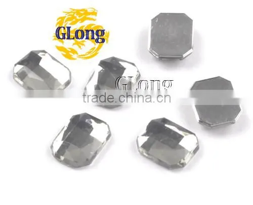 10*14mm Acrylic Flat Back Octagon Mix Color Bling Rhinestone&Crystal For Stylish Bags Garment Shoes #GY010-14P(Mix-s)