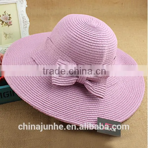 High quality hot popular hats straw hats with bowknot