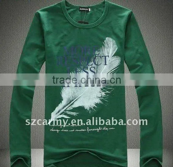 Autumn & Winter 100% Cotton Korean Style Fashionable Personality Black Couple's Casual Long Sleeve Tee Shirts