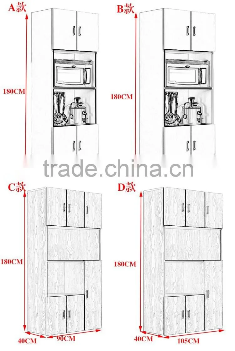 New design modern simple wooden storage rack cabinet