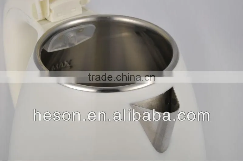 Plastic Electric Water Kettle (stainless steel inside)1.2L,european electrical supplies