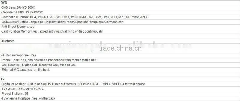 2 DIN Auto car radio for Mercedes-Benz B200 DJ7070