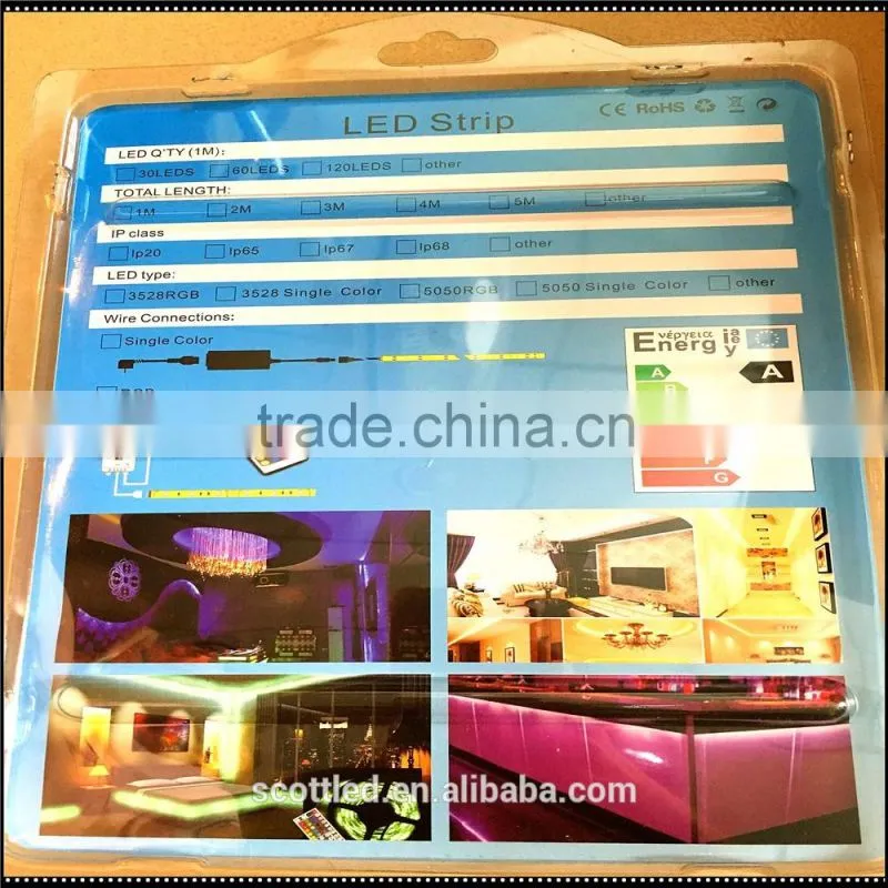 RGB LED Strip Lights 5M RGB strips+power supply+controller led strip set