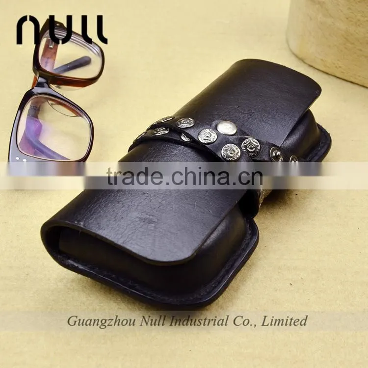 wholesale custom folding leather glasses case