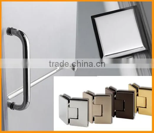 Chrome Hardware Frameless Shower Door 3/8" Clear Glass