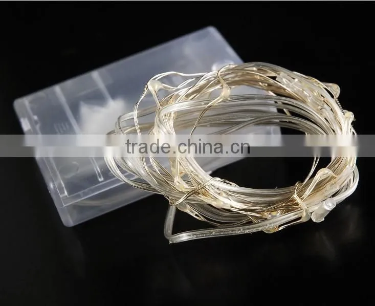 2 meters 20 lights Warm white color Copper Wire LED Micro Fairy String lgiht for wedding decoration.