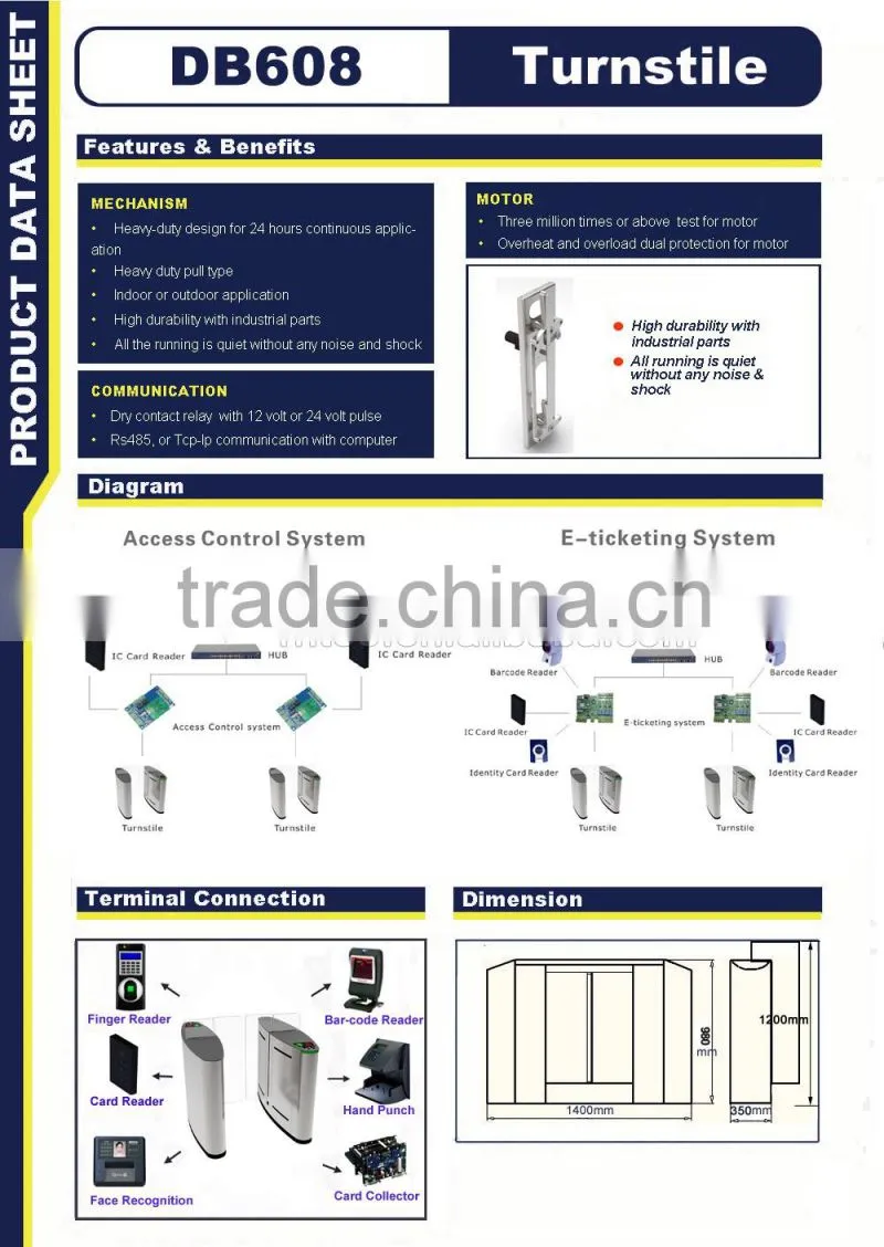 stainless steel sliding turnstile optical high barrier turnstile
