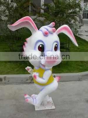 Fiberglass Car Statue for Amusement Park FRP Smart Car
