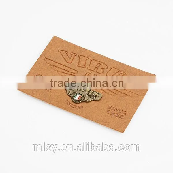 New arrival fashion custom embossed leather patch