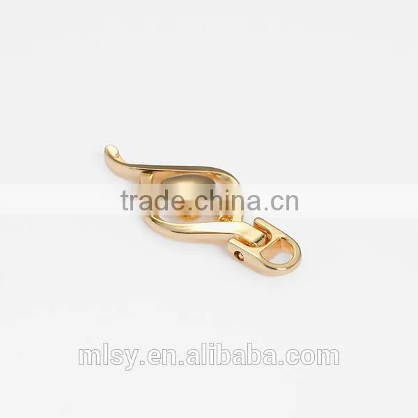 Special design shape gold zipper puller bag accessory Brightness B1-80003