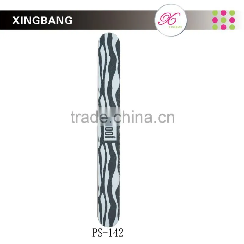 professional salon nail file, manicure tools with leopard design, trimmed nail tools