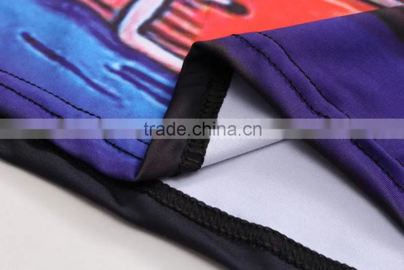 New desigh captain america compression sublimated t shirt men 3d quick dry fitness clothing running tights shirt