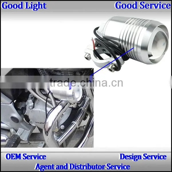 ovovs Top quality 12W silver C-ree led motorcycles lamp 12V with spot light