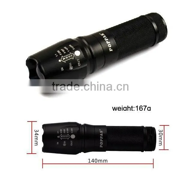 Super Bright Aluminium rechargeable long distance torch