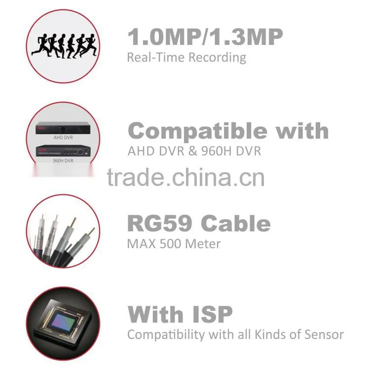 High quality IR Distance 30m AHD camera 720P cctv camera with OSD menu